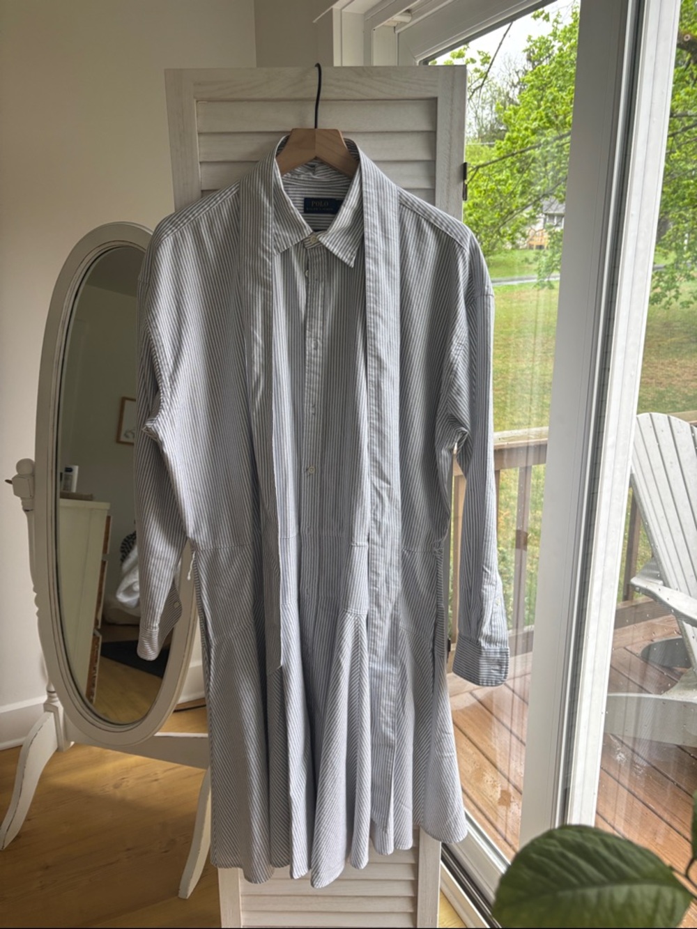 Ralph Lauren Polo Cotton Oxford Flare Shirtdress NWOT Size 16